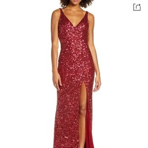 Mac Duggal thigh slit gown